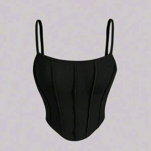 WOMENS BLACK THIN STRAP TANK TOP 💥NEVER WORN💥🤯😁